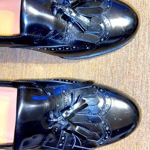 Black tassel loafer Italian leather